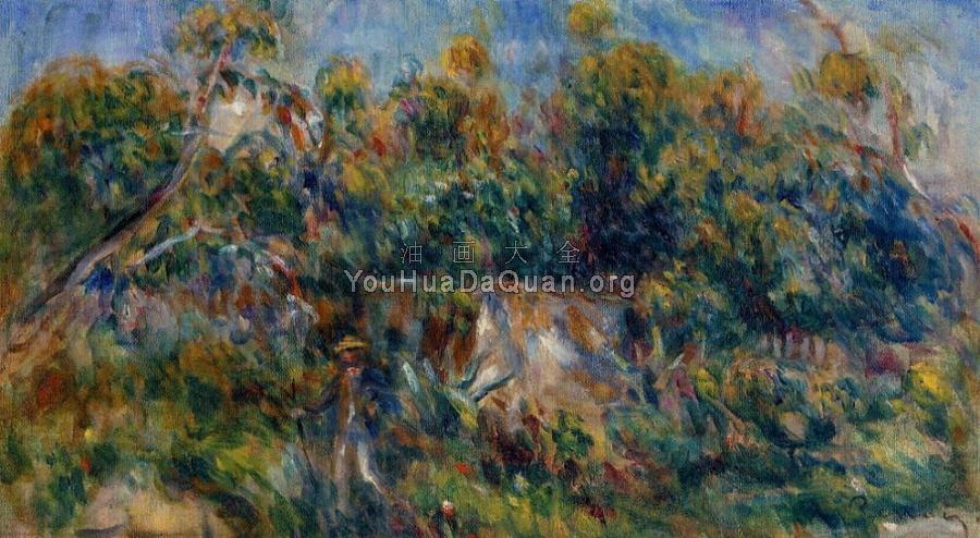 The Painter Taking a Stroll at Cagnes - 皮埃尔·奥古斯特·雷诺阿